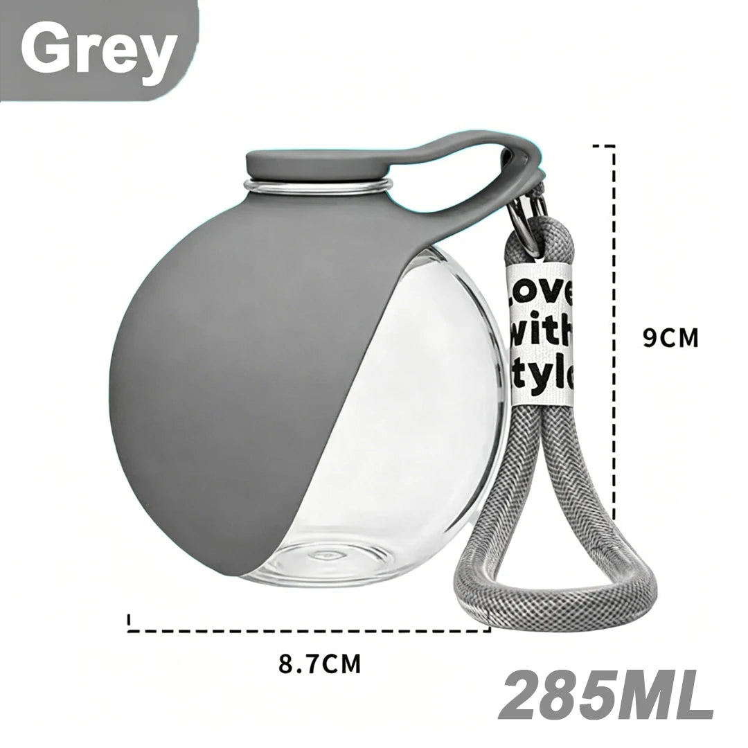 2in1 Portable Dog Water Bottle Built In Collapsible Bowl Outdoor Walking Hiking Travel Water Feeder Compact Hydration Cup