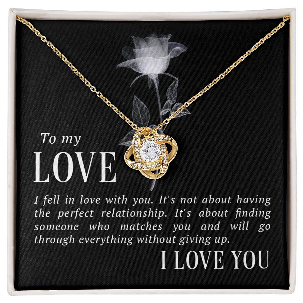 Love Knot Necklace (Yellow & White Gold Variants)