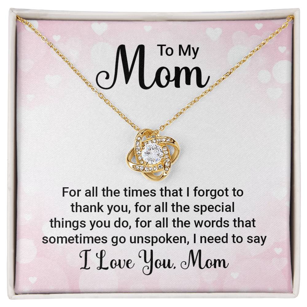 Love Knot Necklace (Yellow & White Gold Variants)