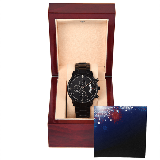 Black Chronograph Watch