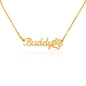 Name Necklace + Paw Print (No MC)