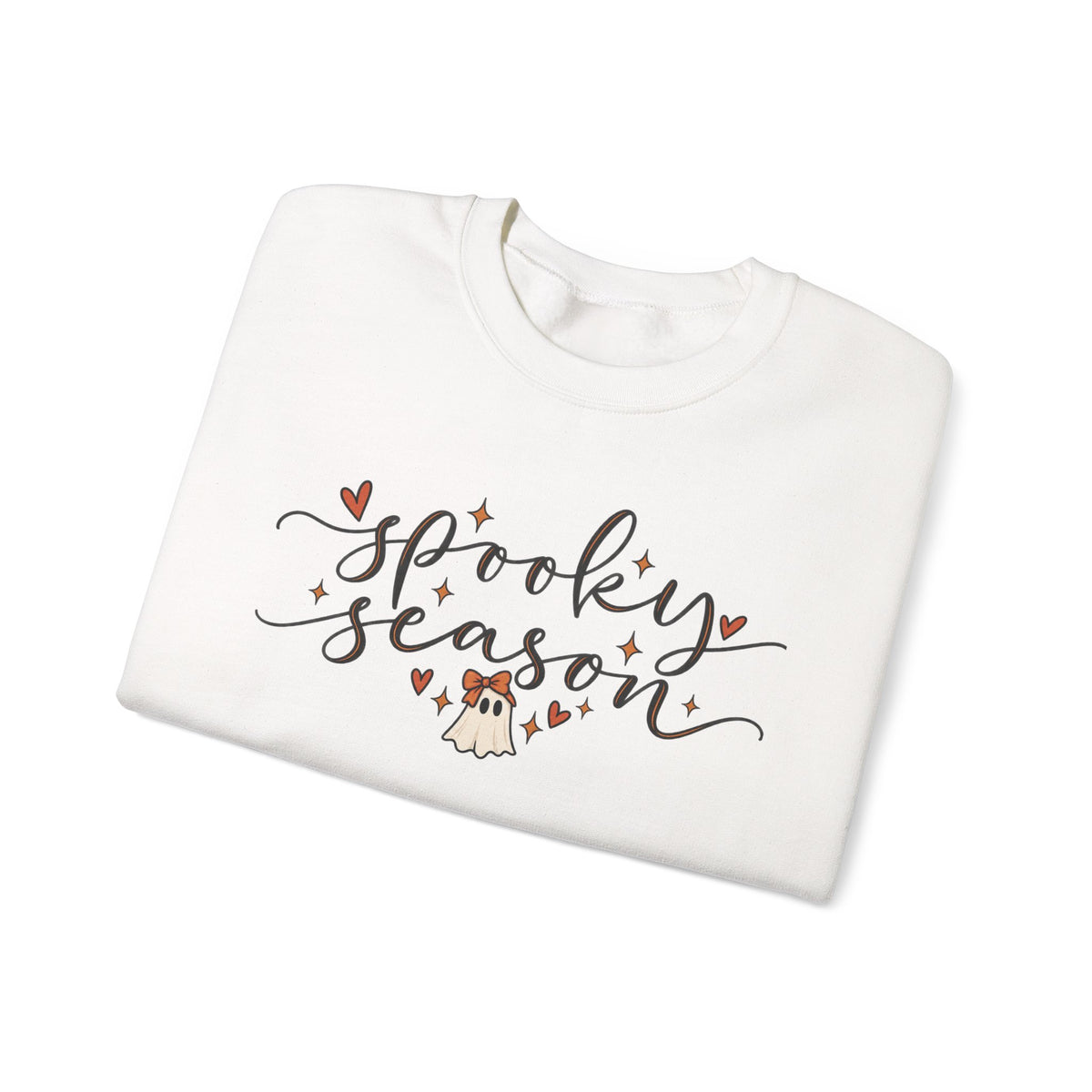 Spooky Season Sweatshirt | Cute Ghost & Bow Halloween Crewneck