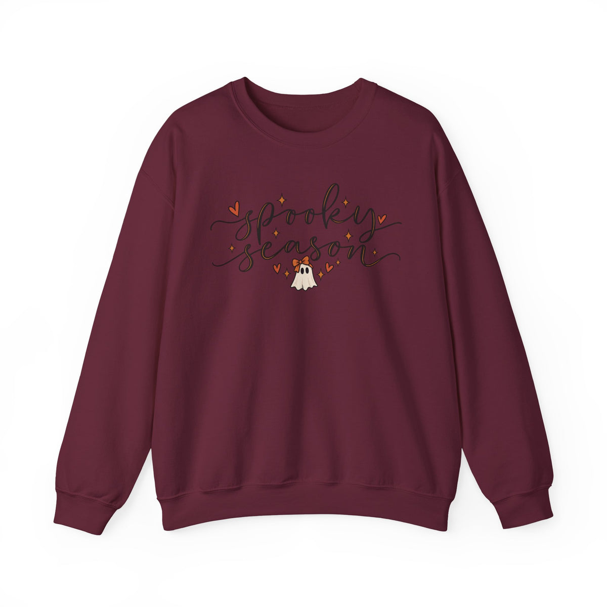 Spooky Season Sweatshirt | Cute Ghost & Bow Halloween Crewneck
