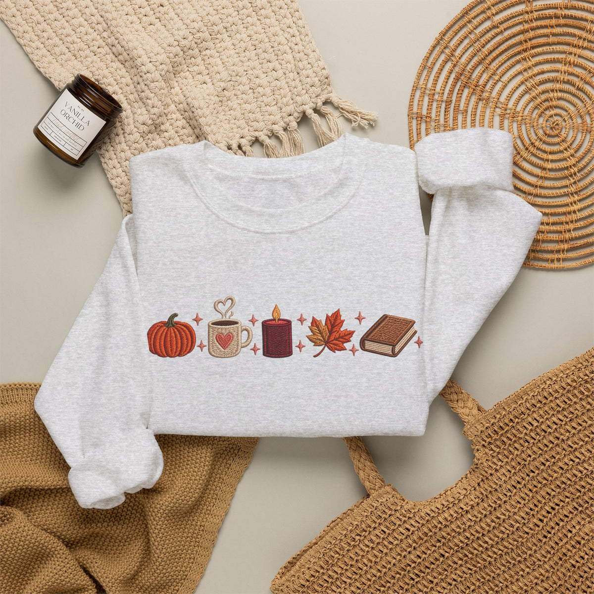 Pumpkin Spice & Cozy Vibes Sweatshirt | Fall Graphic Crewneck