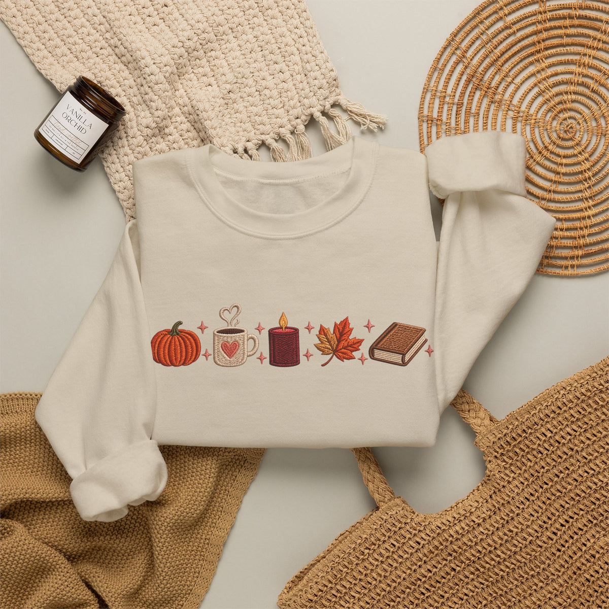 Pumpkin Spice & Cozy Vibes Sweatshirt | Fall Graphic Crewneck