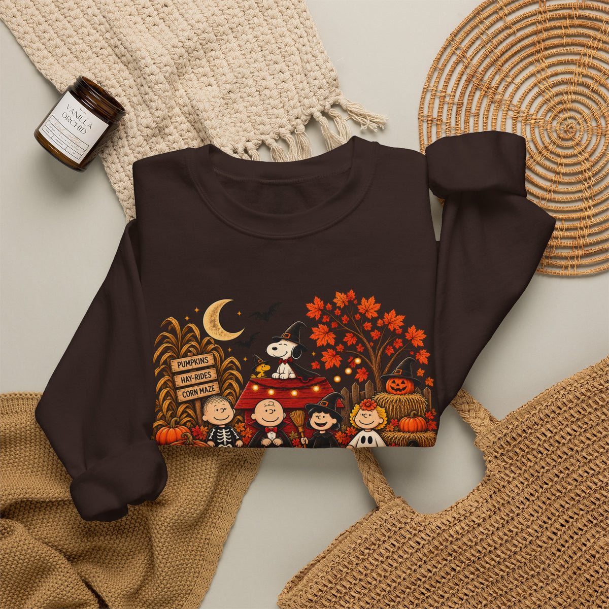 Vintage Halloween Pumpkin Patch Sweatshirt | Cute Fall Graphic Crewneck