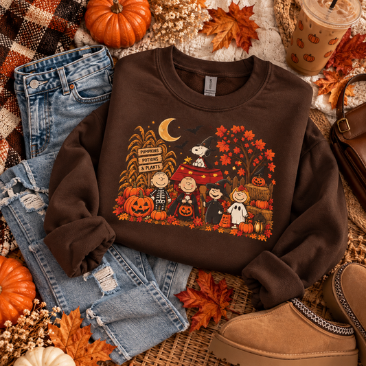 Vintage Halloween Pumpkin Patch Sweatshirt | Cute Fall Graphic Crewneck