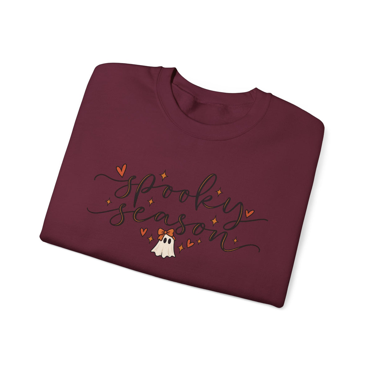 Spooky Season Sweatshirt | Cute Ghost & Bow Halloween Crewneck