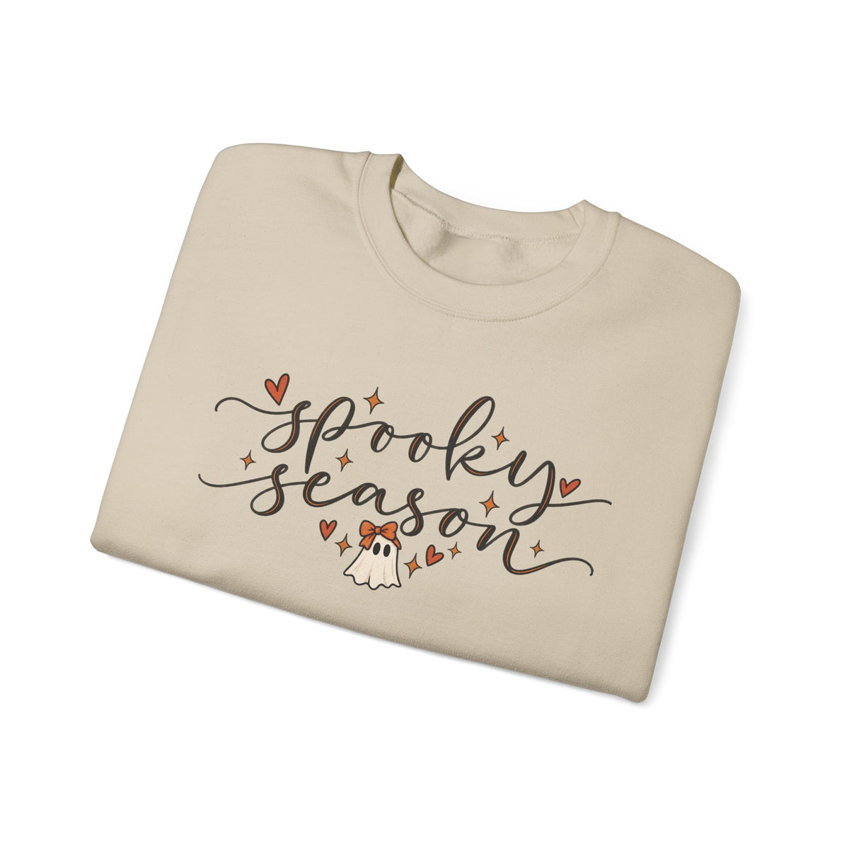 Spooky Season Sweatshirt | Cute Ghost & Bow Halloween Crewneck