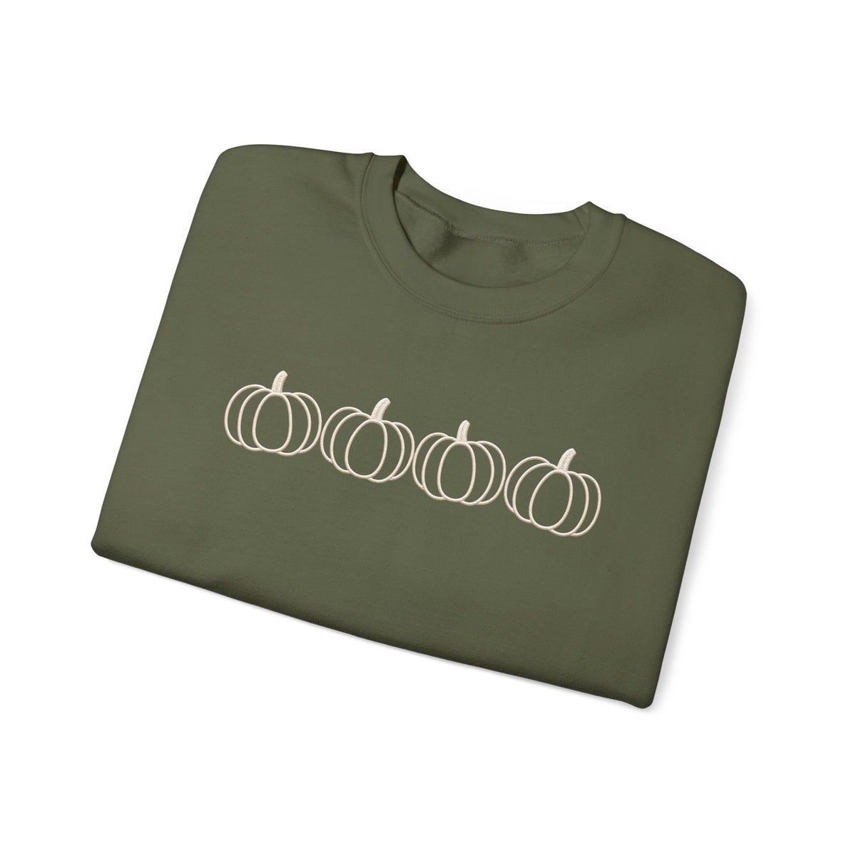 Minimalist Pumpkin Sweatshirt | Sage Green Fall Crewneck