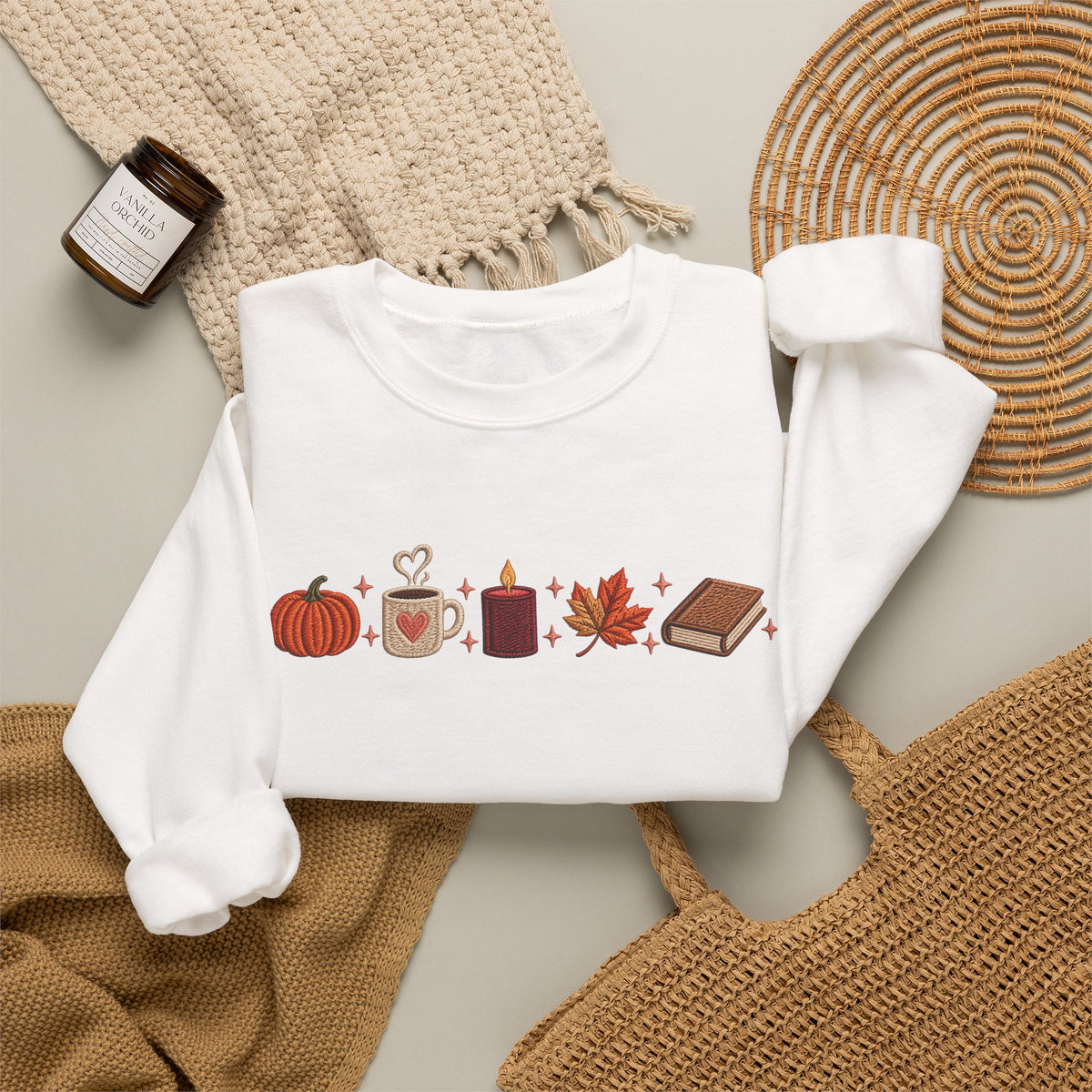 Pumpkin Spice & Cozy Vibes Sweatshirt | Fall Graphic Crewneck