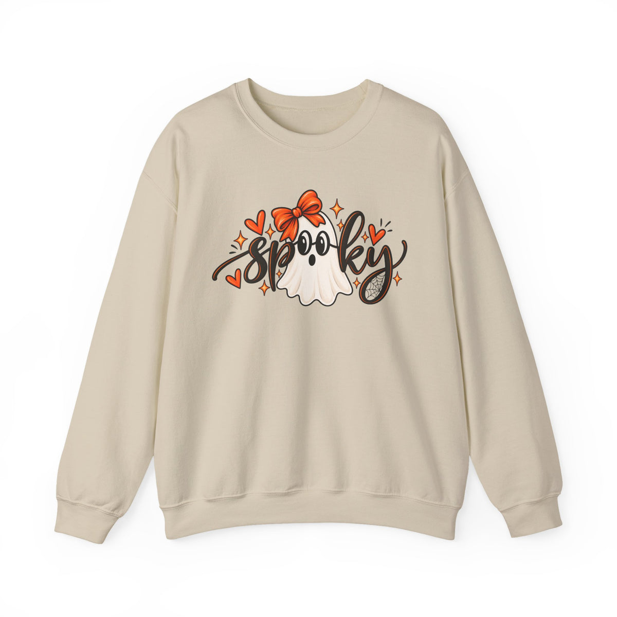 Spooky & Sweet Ghost Sweatshirt | Cute Halloween Bow Crewneck