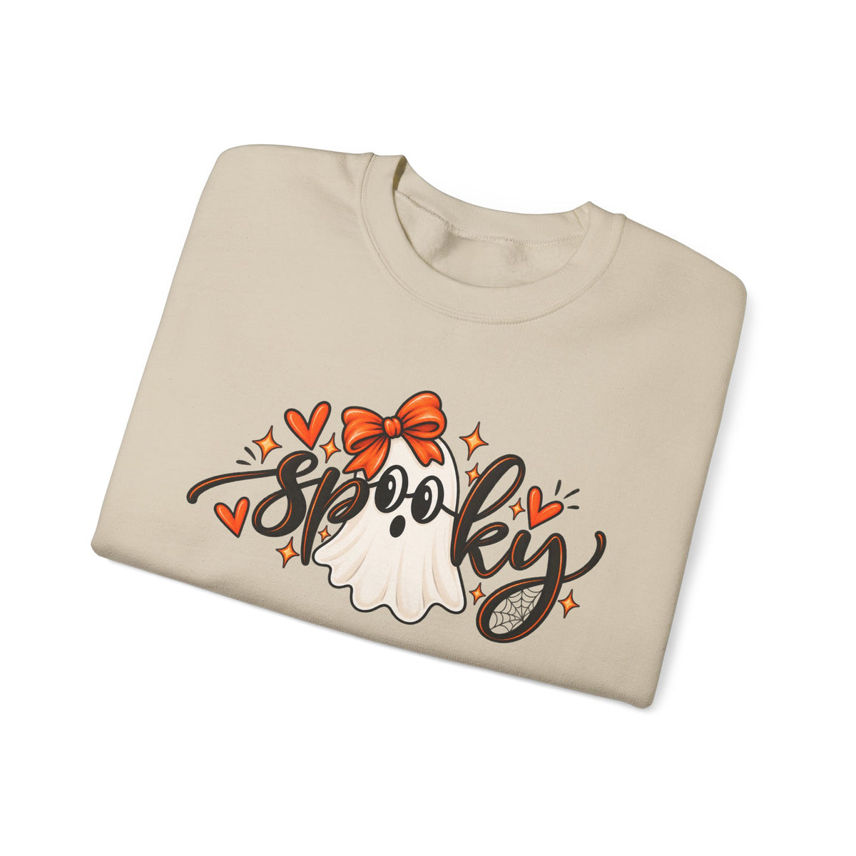 Spooky & Sweet Ghost Sweatshirt | Cute Halloween Bow Crewneck