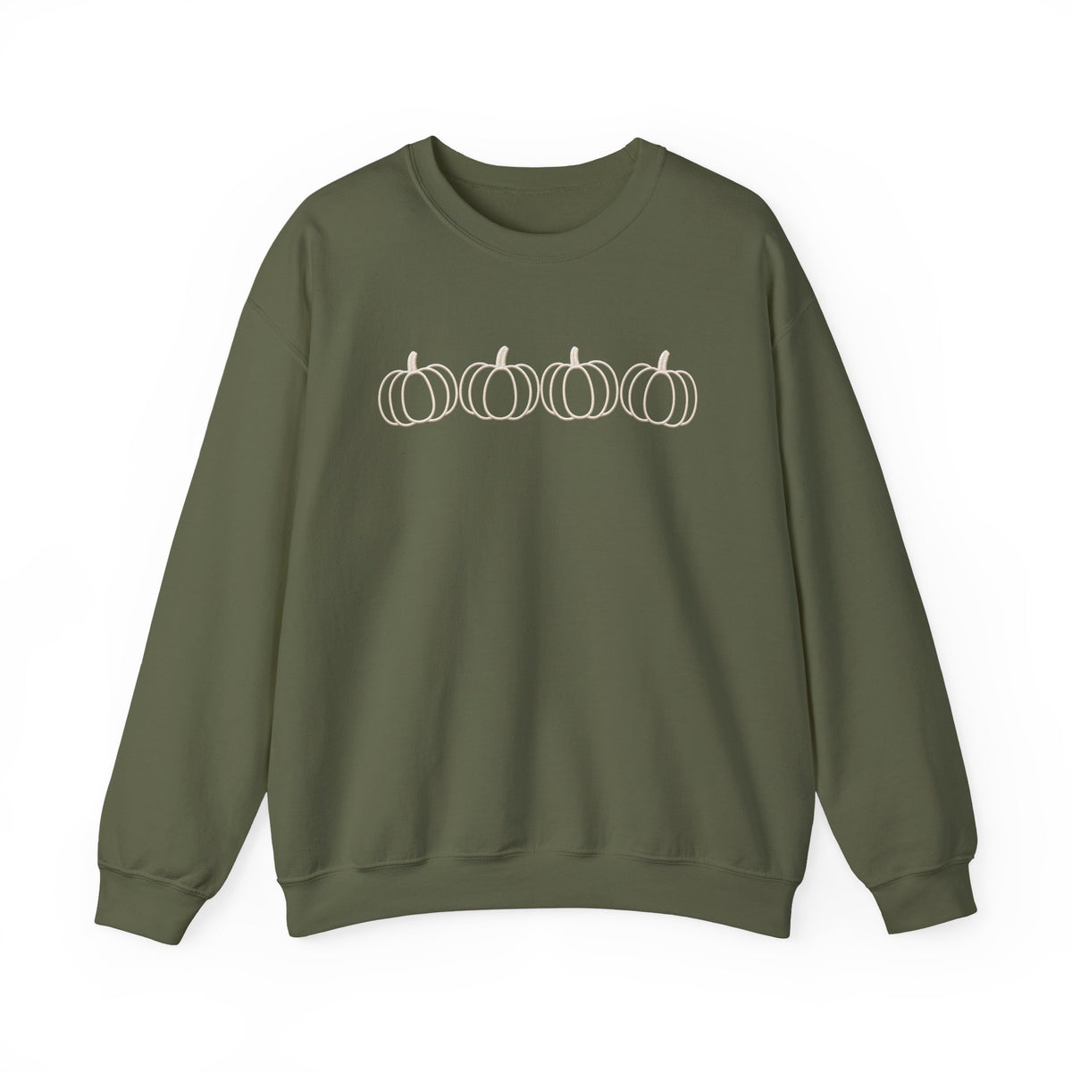 Minimalist Pumpkin Sweatshirt | Sage Green Fall Crewneck