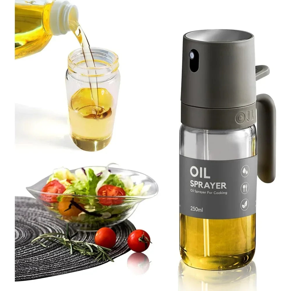 Kitchen Gadgets Oil Sprayer for Cooking 8.5oz Glass Oil Spray Bottle Cooking Oil Sprayer Olive Oil Sprayer Oil Dispenser