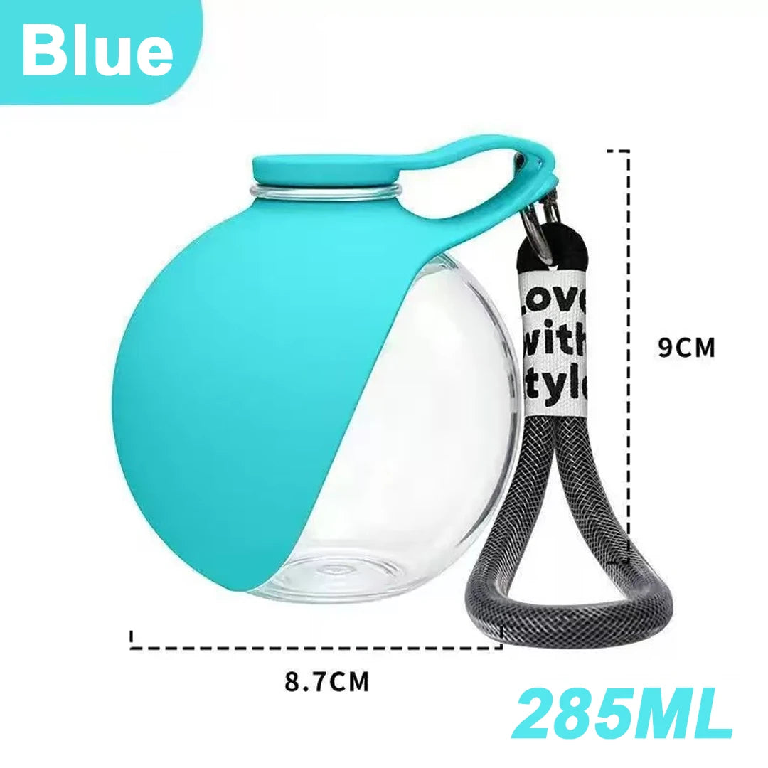 2in1 Portable Dog Water Bottle Built In Collapsible Bowl Outdoor Walking Hiking Travel Water Feeder Compact Hydration Cup