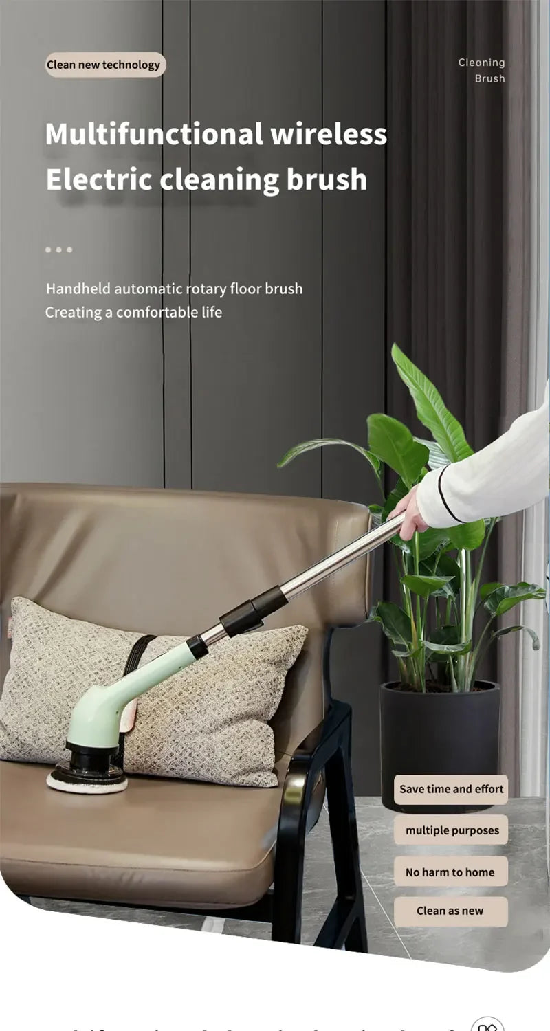 9-in-1 Wireless Rotating Electric Cleaning Brush