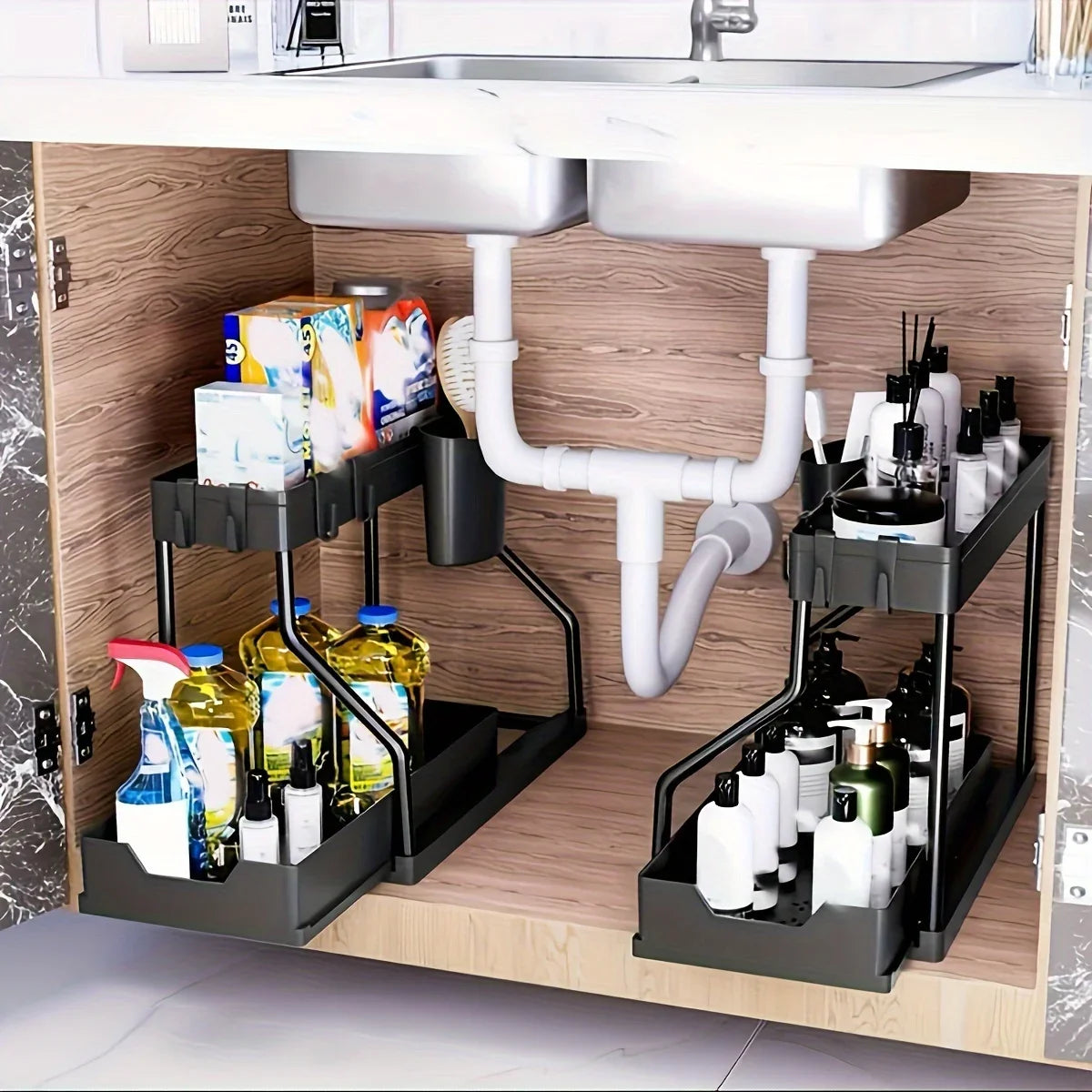 2-Tier Pull-Out Under Sink Organizer