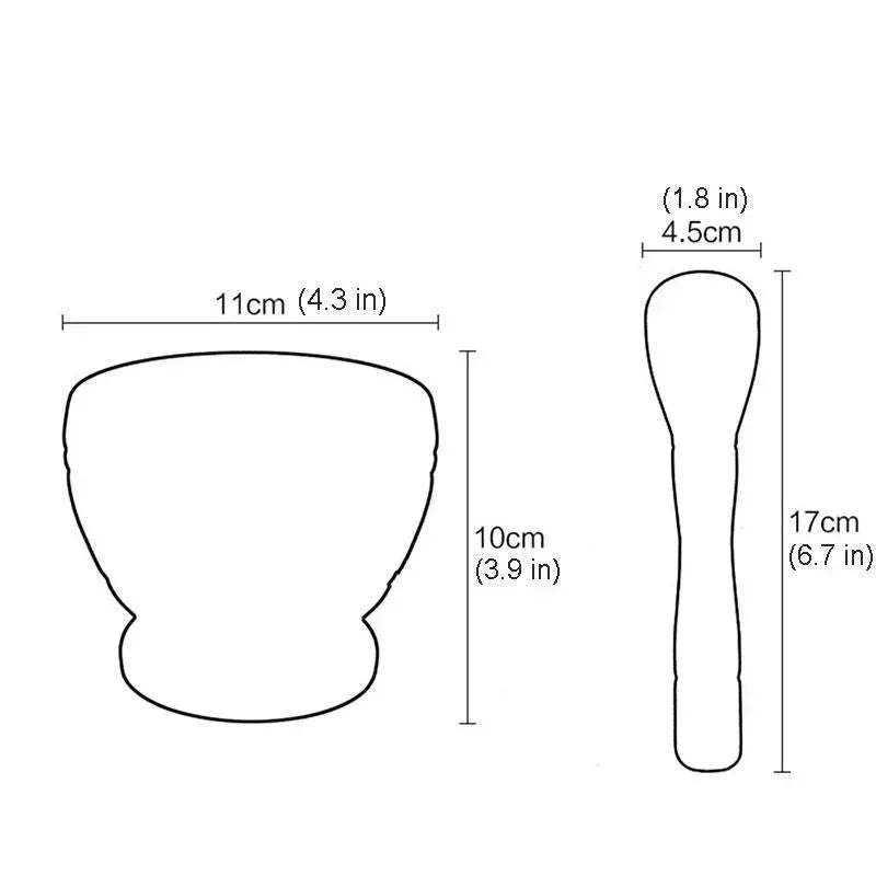 Manual Garlic Crusher Mortar And Pestle Multifunctional Spice Grinder Herb Medicine Grinding Bowl Kitchen Tool Set