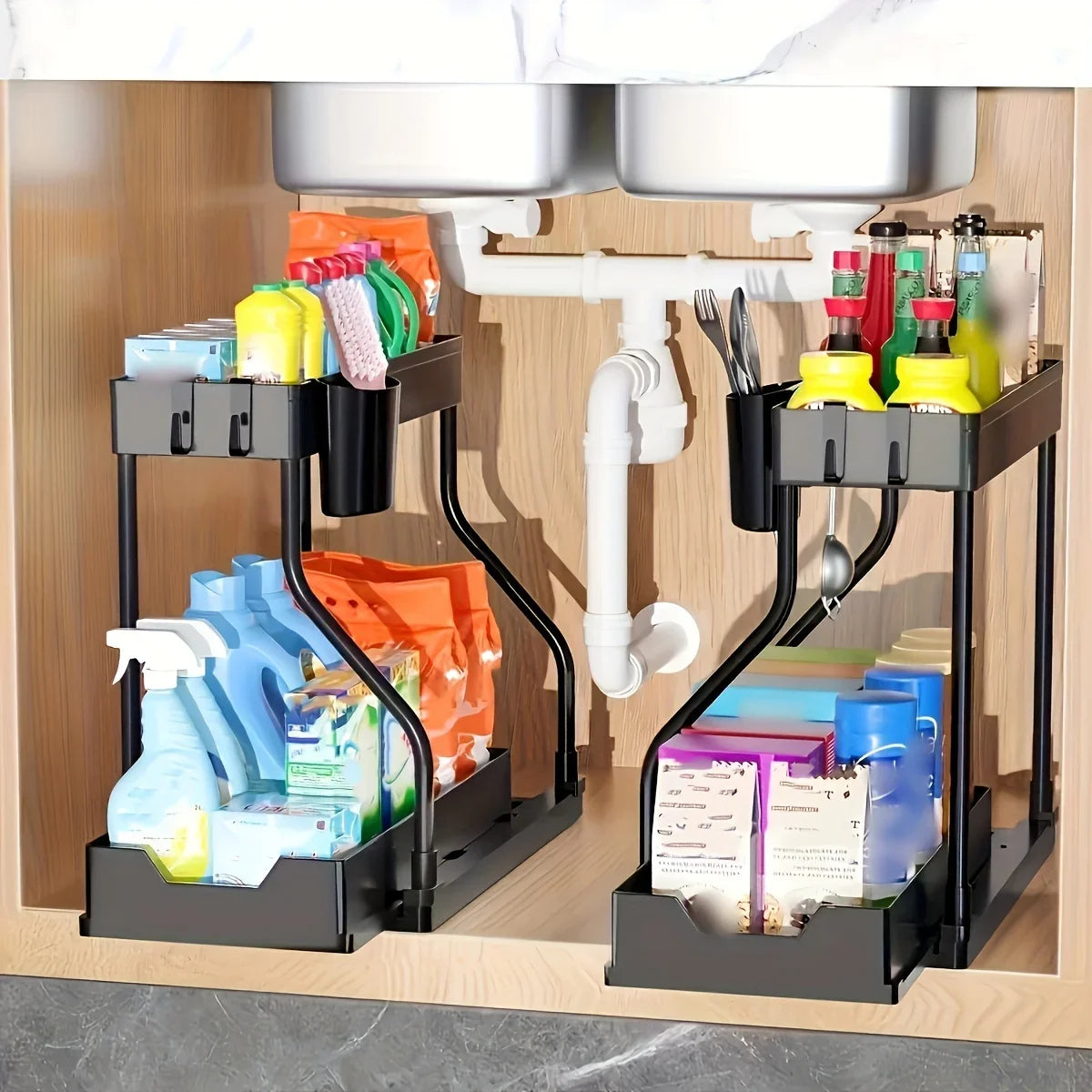 2-Tier Pull-Out Under Sink Organizer