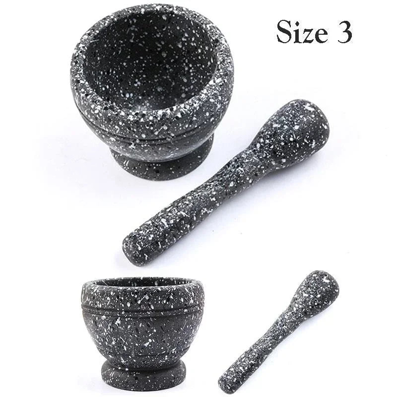 Manual Garlic Crusher Mortar And Pestle Multifunctional Spice Grinder Herb Medicine Grinding Bowl Kitchen Tool Set