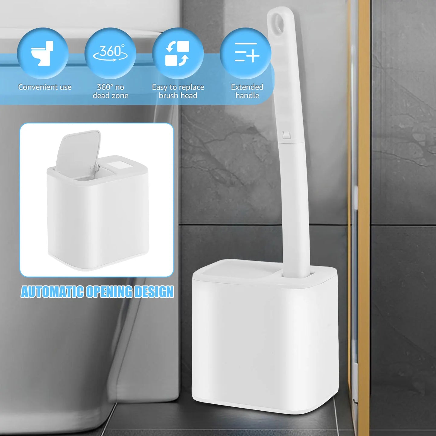 18/36Pcs Toilet Brush With Disposable Head