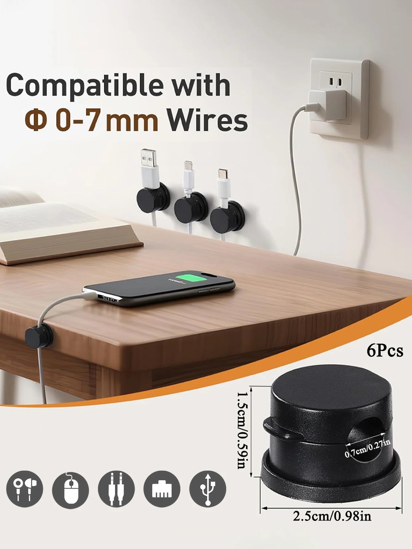 Magnetic Cable Organizer Clips