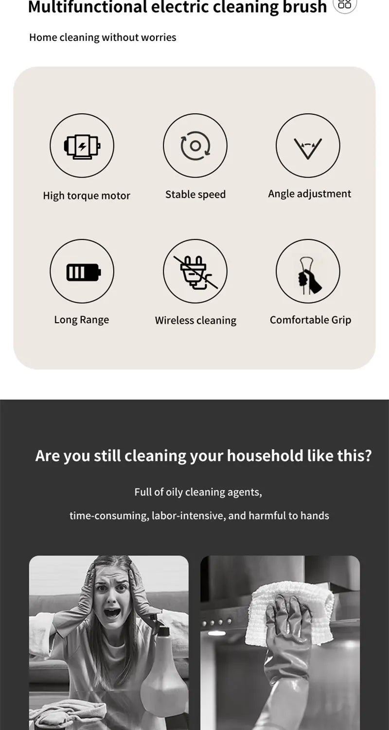 9-in-1 Wireless Rotating Electric Cleaning Brush