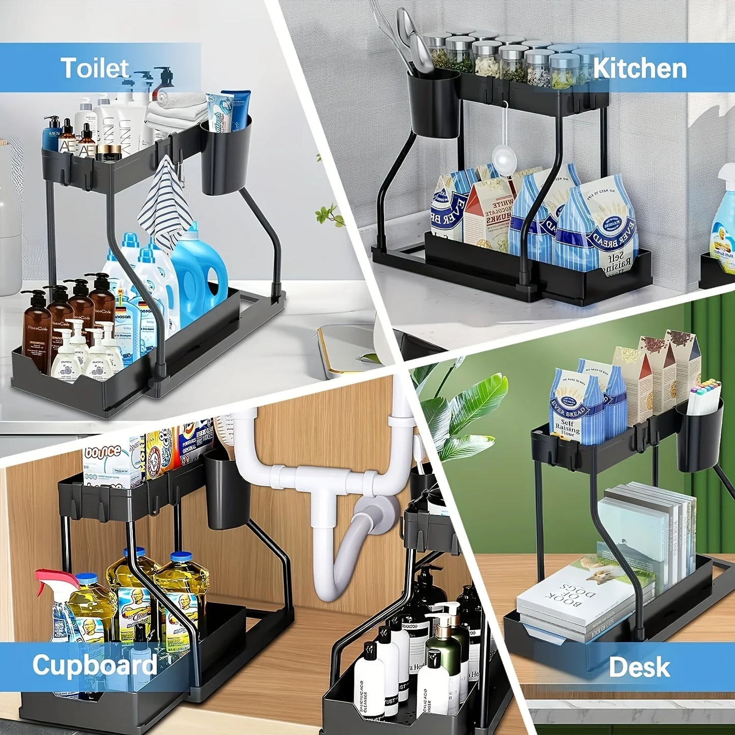 2-Tier Pull-Out Under Sink Organizer