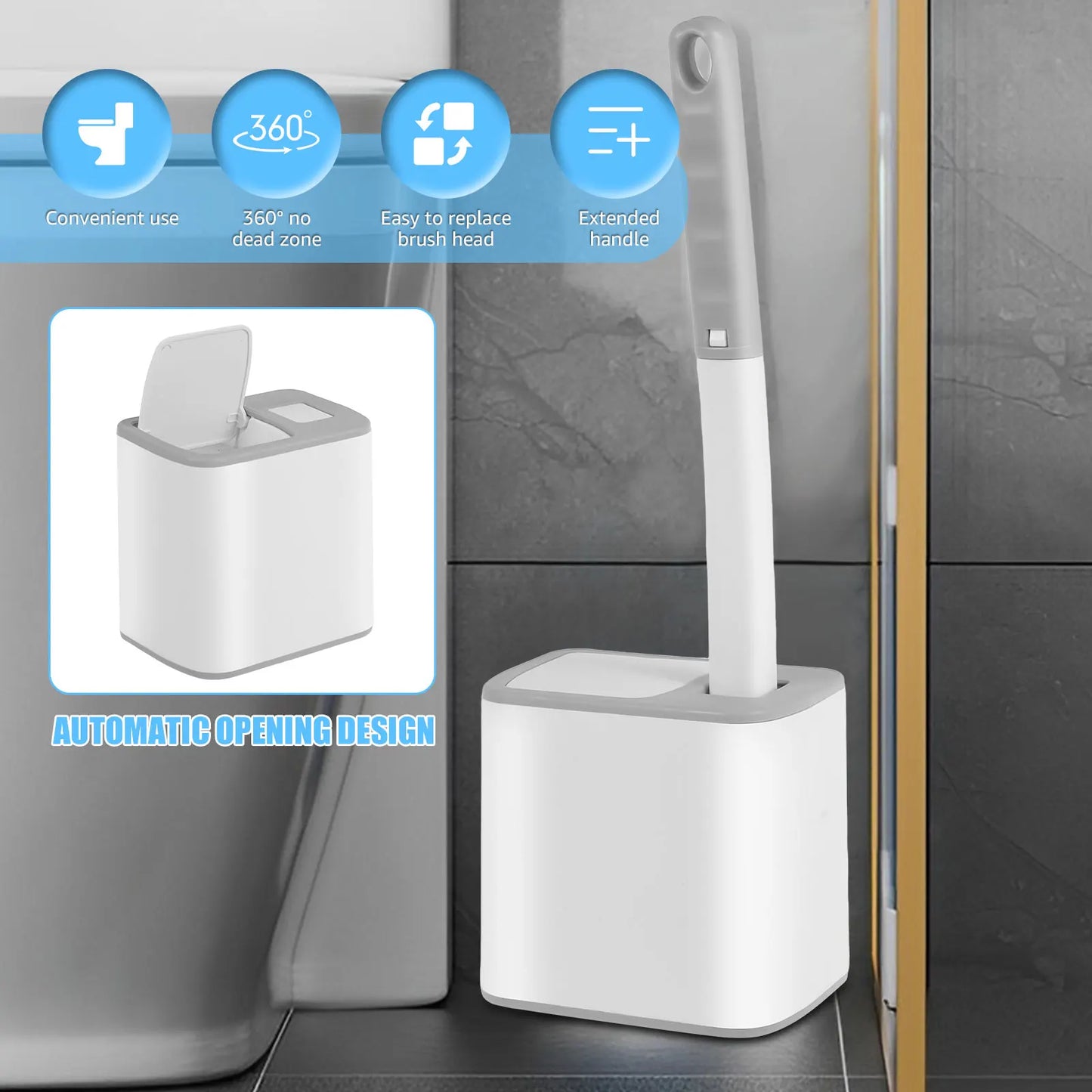 18/36Pcs Toilet Brush With Disposable Head