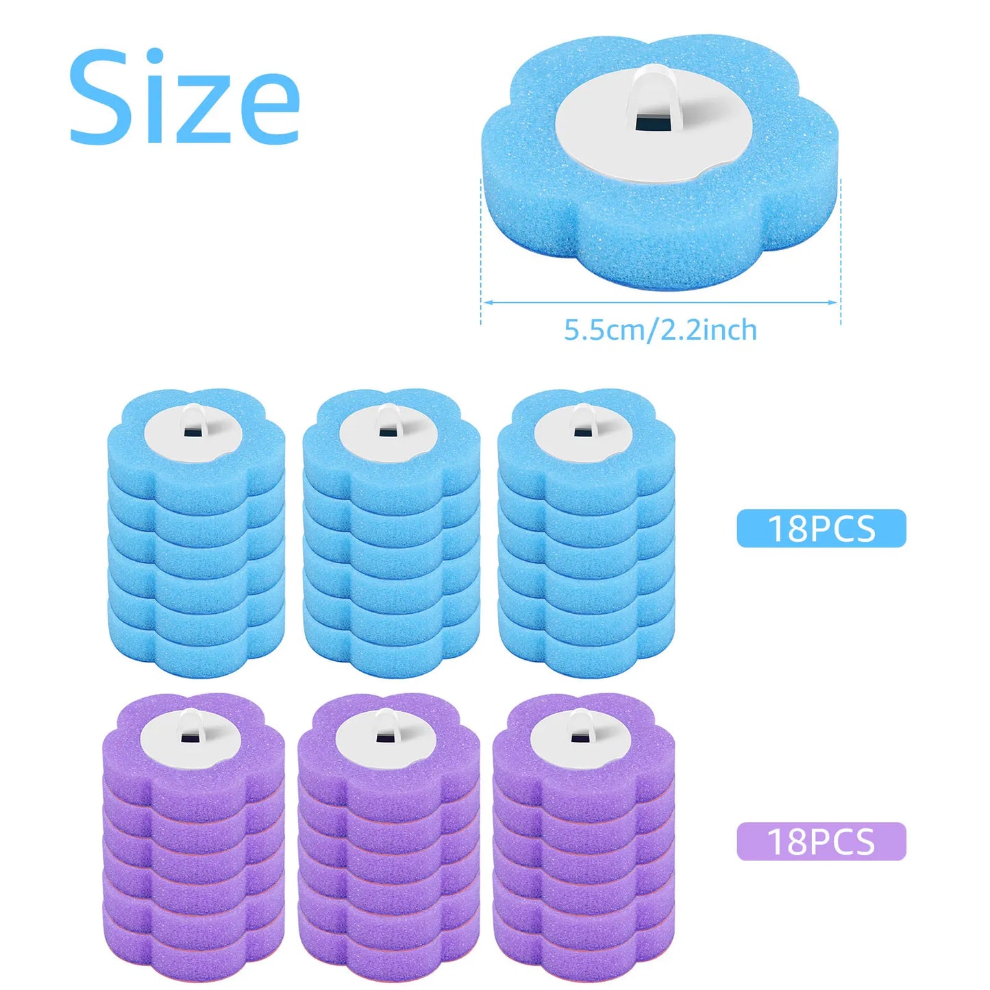 18/36Pcs Toilet Brush With Disposable Head