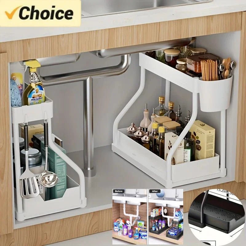 2-Tier Pull-Out Under Sink Organizer