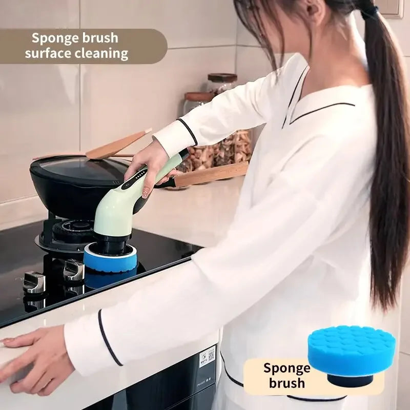 9-in-1 Wireless Rotating Electric Cleaning Brush