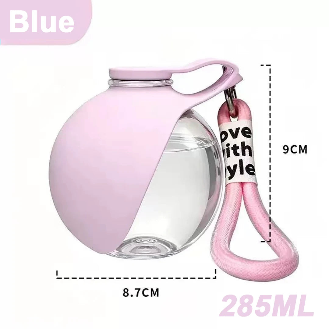 2in1 Portable Dog Water Bottle Built In Collapsible Bowl Outdoor Walking Hiking Travel Water Feeder Compact Hydration Cup