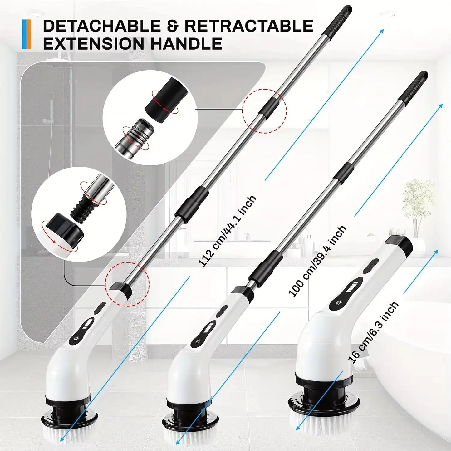 9-in-1 Wireless Rotating Electric Cleaning Brush