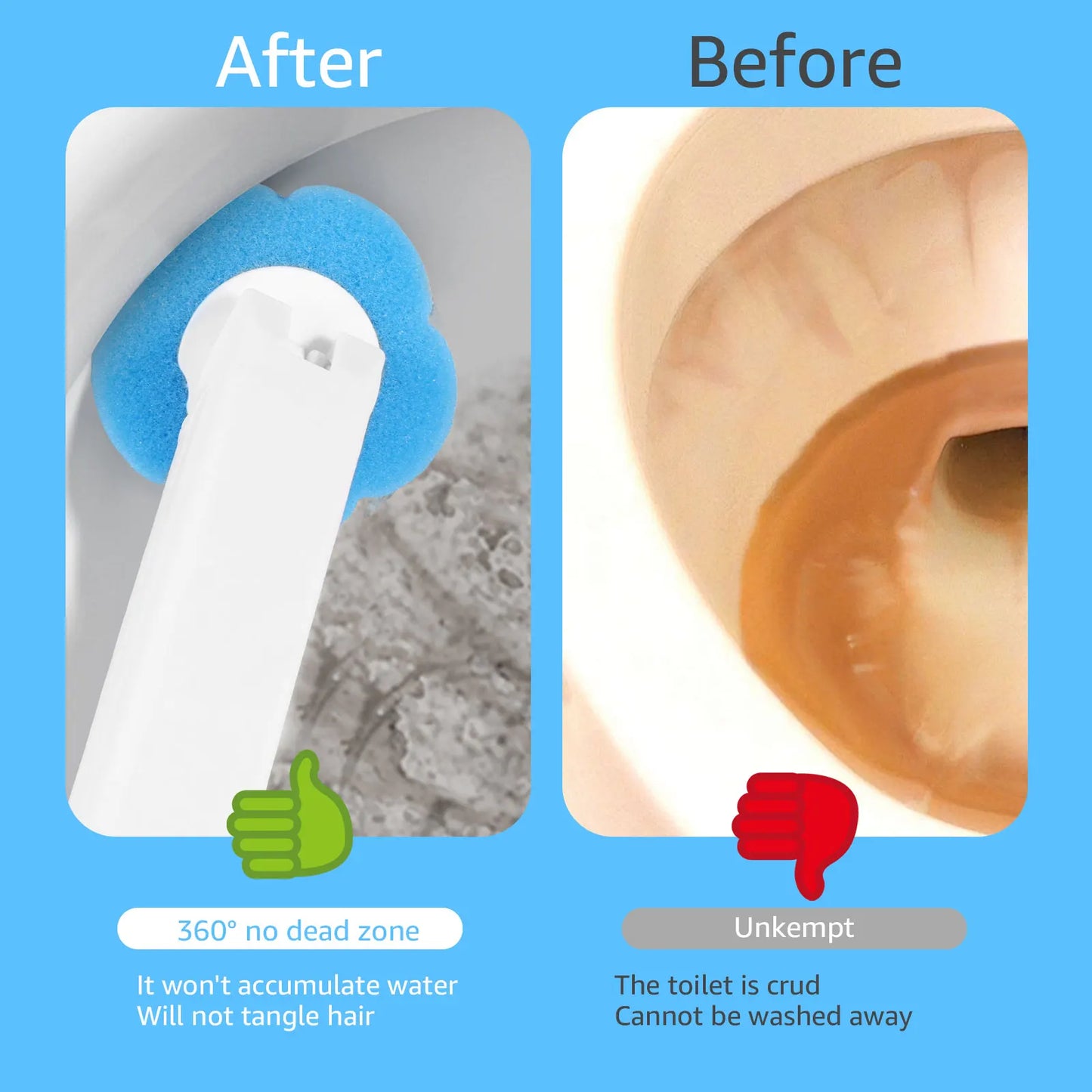 18/36Pcs Toilet Brush With Disposable Head