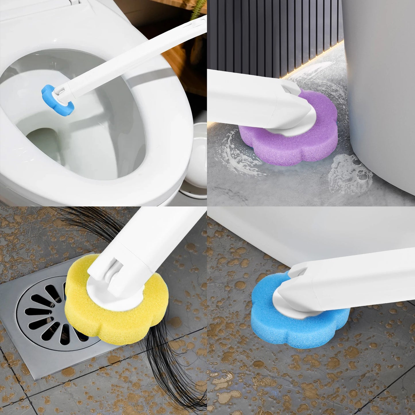 18/36Pcs Toilet Brush With Disposable Head