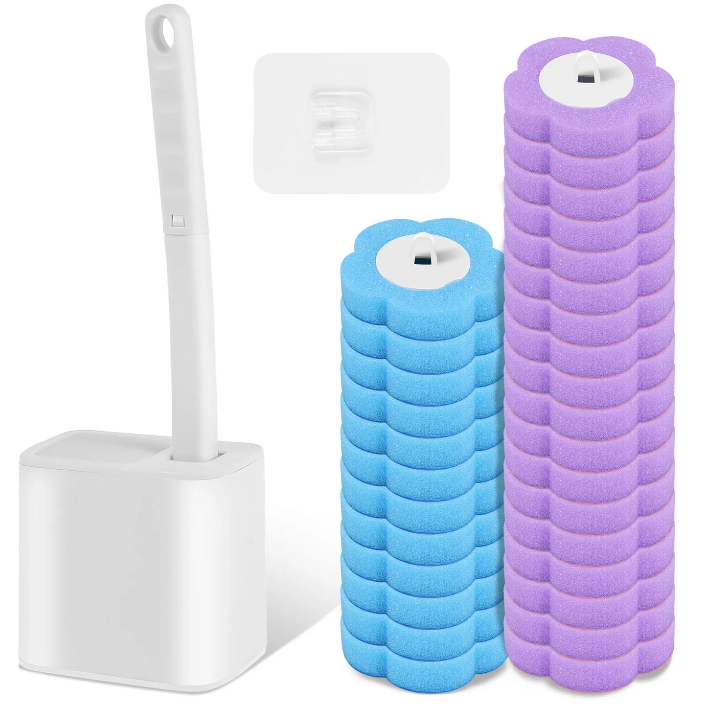18/36Pcs Toilet Brush With Disposable Head
