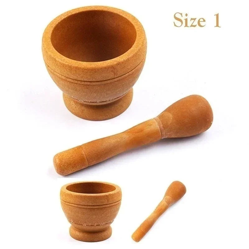 Manual Garlic Crusher Mortar And Pestle Multifunctional Spice Grinder Herb Medicine Grinding Bowl Kitchen Tool Set