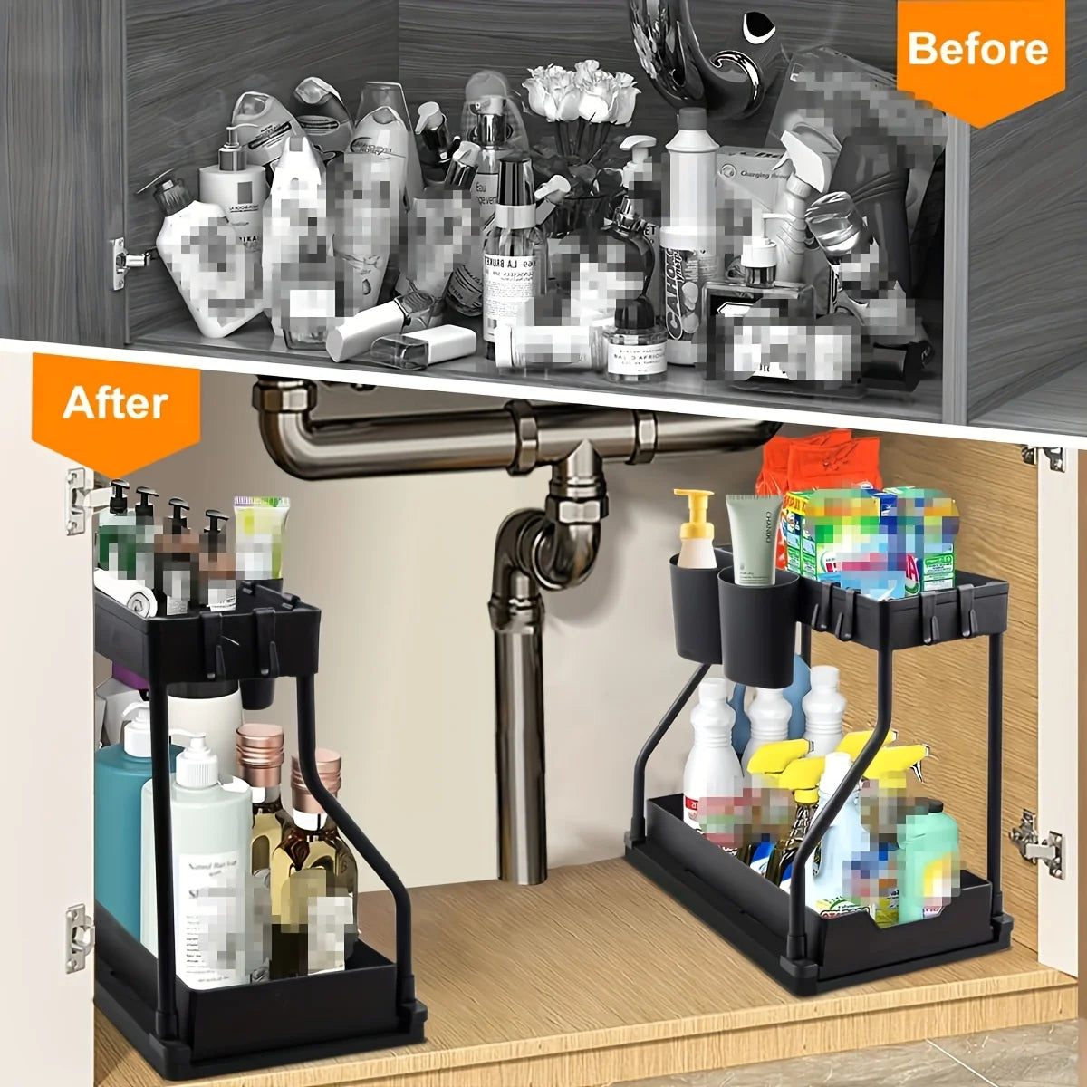 2-Tier Pull-Out Under Sink Organizer