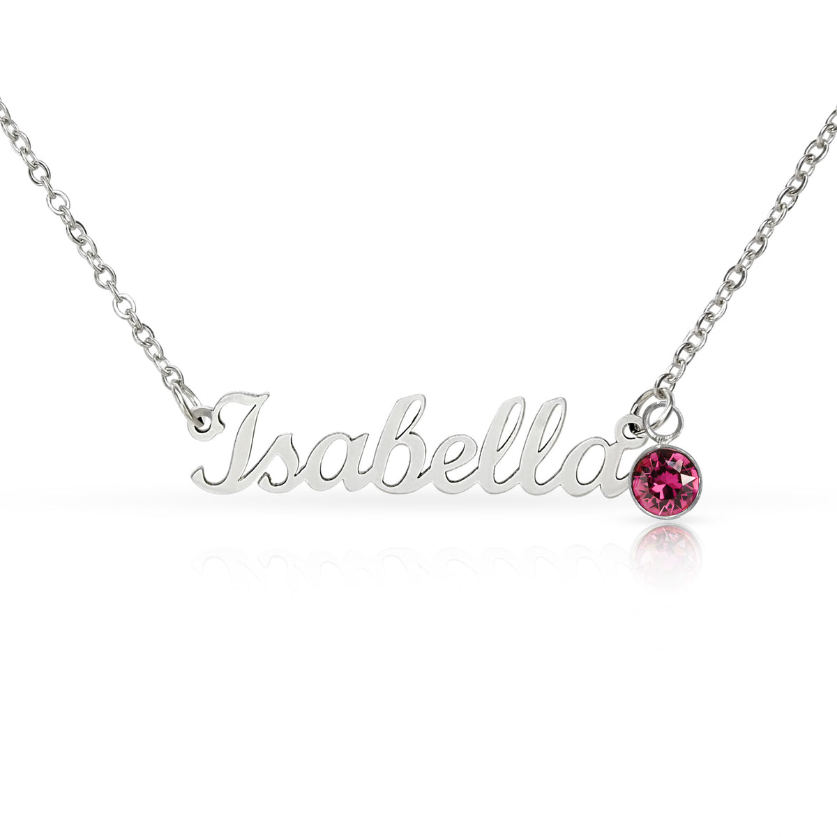 Custom Name Necklace with Birthstone