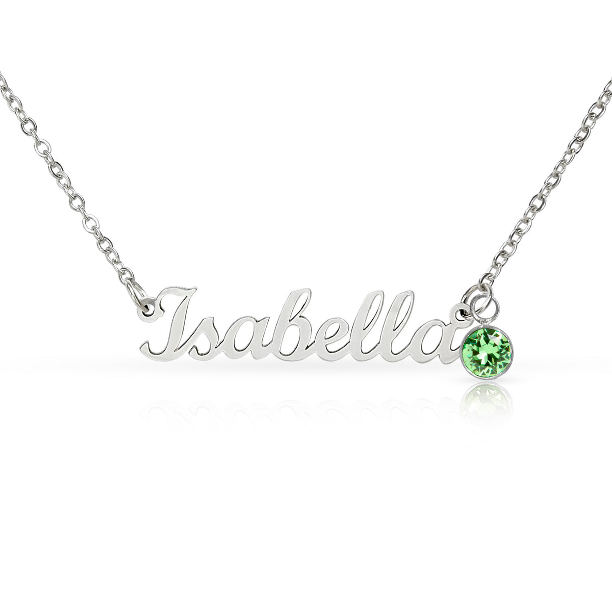 Custom Name Necklace with Birthstone