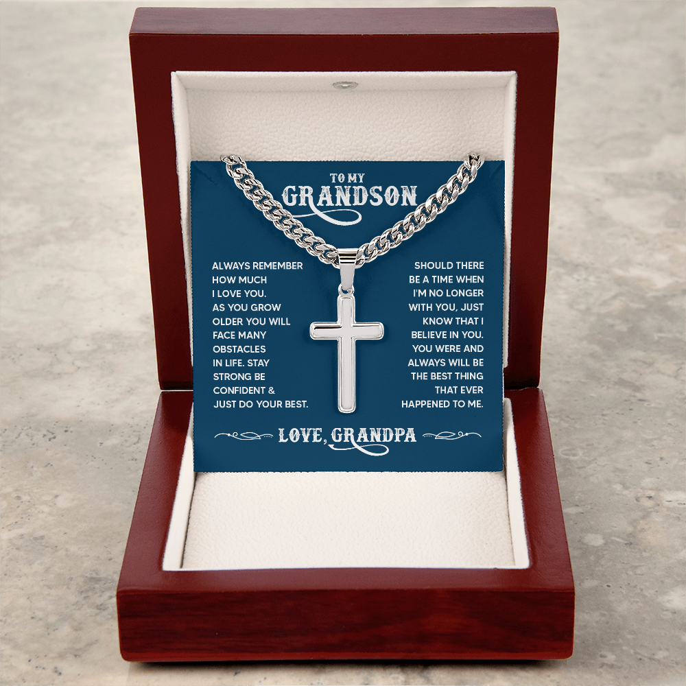 Cuban Link Chain with Artisan Cross