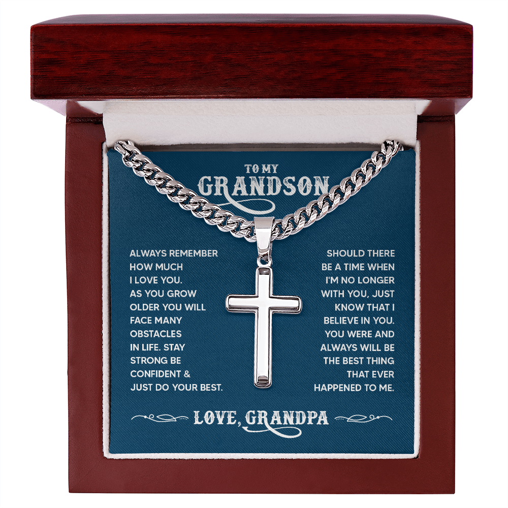 Cuban Link Chain with Artisan Cross