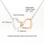 Non-Message Card Interlocking Hearts Necklace