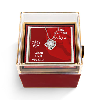 Love Knot with Rotating Rose Gift Box