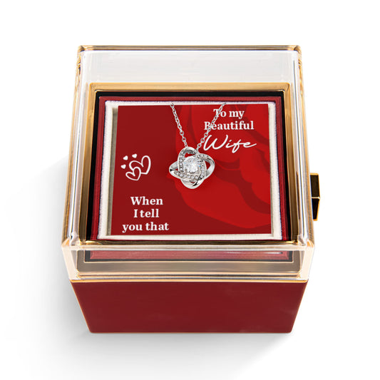 Love Knot with Rotating Rose Gift Box