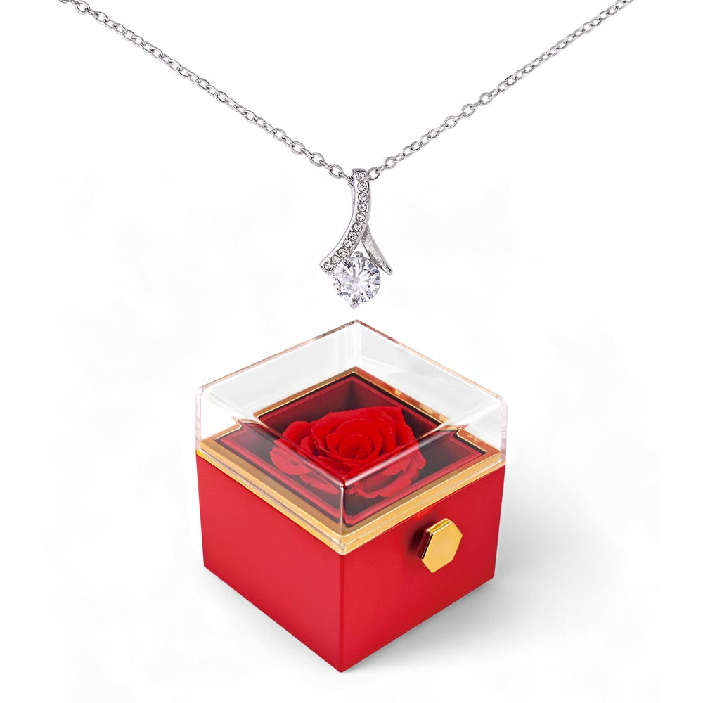 Alluring Beauty with Rotating Rose Gift Box NO MC
